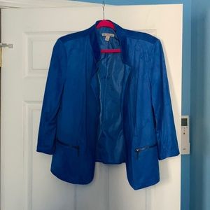 Dress Barn: suede blue jacket